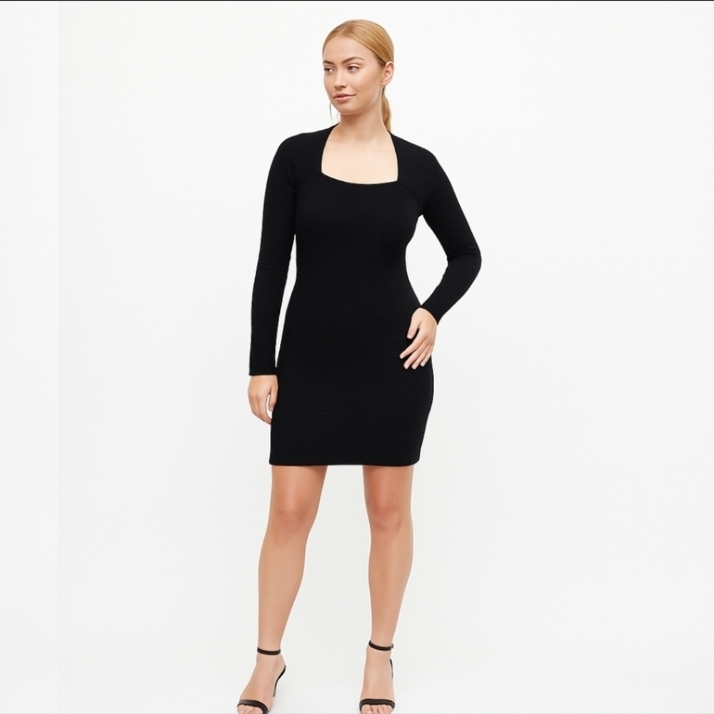 M Missoni Black Textured Knit Sheath Dress Size 48 Large L LBD
